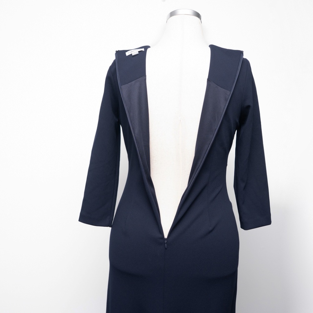 Calvin Klein - Ruched Rhinestone-Button‎ Gown - Picture 11 of 11